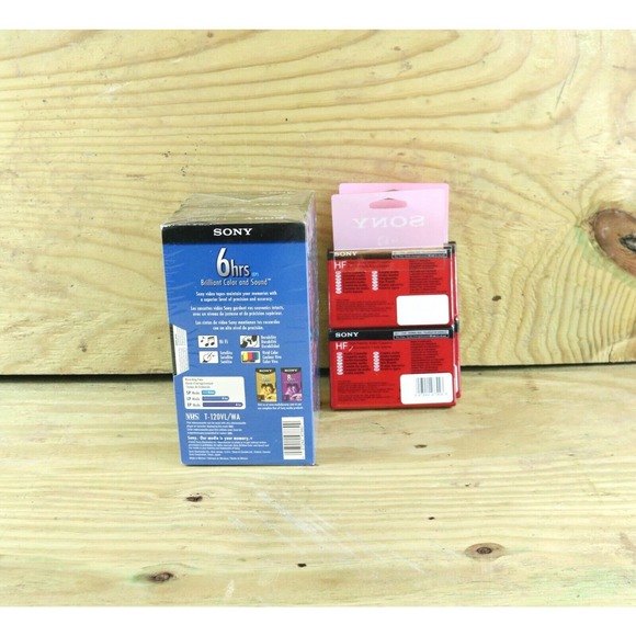 New Sealed Lot of 9 Sony VHS, Cassette Tapes 6hrs, 90min High Fidelity Audio - Picture 2 of 3